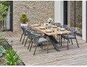 Ensemble repas de jardin anthracite avec 6 fauteuils - KELIA