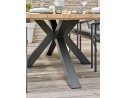 Ensemble repas de jardin anthracite avec 6 fauteuils - KELIA