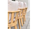 Ensemble repas de jardin en Acacia 8 fauteuils - LISO