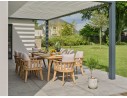Ensemble repas de jardin en Acacia 8 fauteuils - LISO