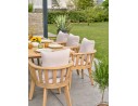 Ensemble repas de jardin en Acacia 8 fauteuils - LISO