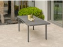 Table de jardin DANIA (160/210x90 cm) en aluminium et spraystone avec rallonge automatique - GRIS ANTHRACITE
