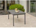 Table de jardin DANIA (160/210x90 cm) en aluminium et spraystone avec rallonge automatique - GRIS ANTHRACITE