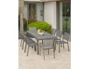Salon de jardin 8 places avec plateau praystone extensible - DANIA