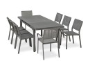 Salon de jardin 8 places avec plateau praystone extensible - DANIA