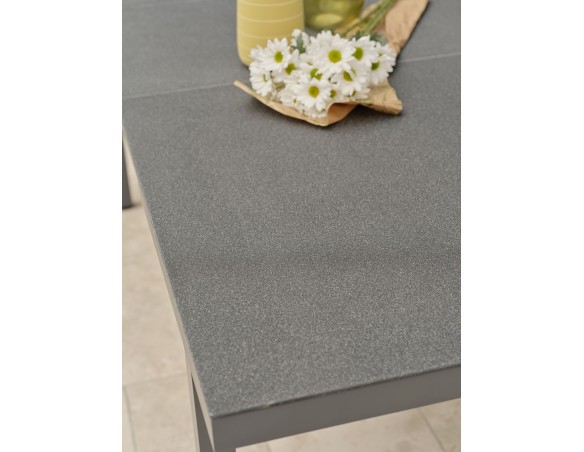 Salon de jardin 4 chaises avec plateau praystone extensible - DANIA