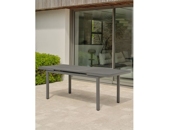 Salon de jardin 4 chaises avec plateau praystone extensible - DANIA