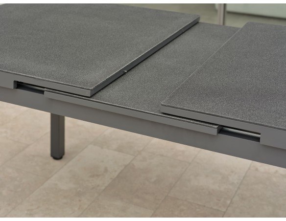 Salon de jardin 4 chaises avec plateau praystone extensible - DANIA