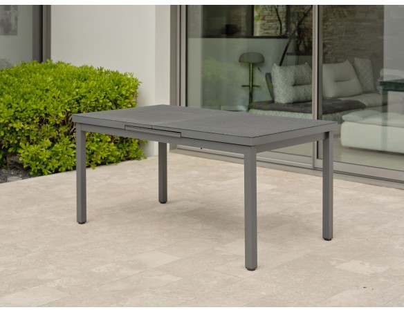 Salon de jardin 4 chaises avec plateau praystone extensible - DANIA