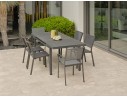 Salon de jardin  6 places avec plateau praystone extensible - DANIA