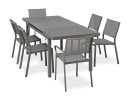 Salon de jardin  6 places avec plateau praystone extensible - DANIA