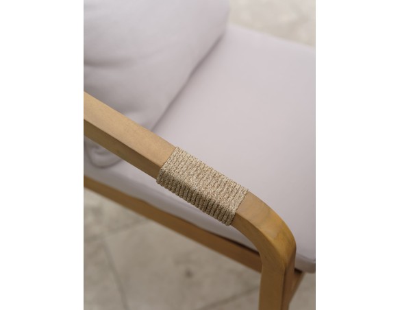 Ensemble repas de jardin SERENA (170x90 cm) 6 places en bois d'acacia - WOOD
