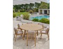 Ensemble repas de jardin SERENA (170x90 cm) 6 places en bois d'acacia - WOOD
