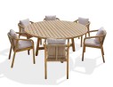 Ensemble repas de jardin SERENA (170x90 cm) 6 places en bois d'acacia - WOOD