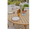 Ensemble repas de jardin SERENA (170x90 cm) 6 places en bois d'acacia - WOOD