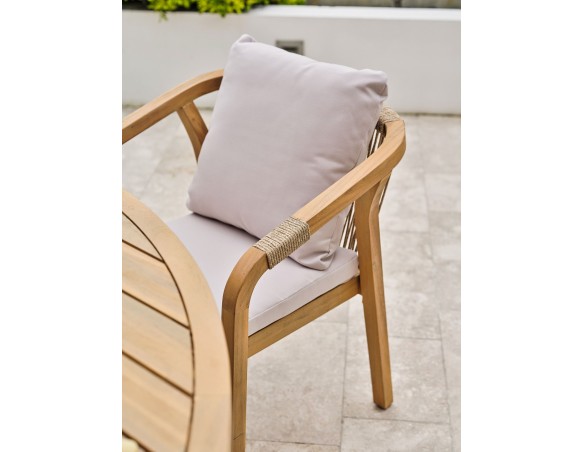 Ensemble repas de jardin SERENA (170x90 cm) 6 places en bois d'acacia - WOOD