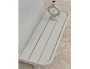 Salon de jardin d'angle IRUN 6 places en corde tissée et aluminium - GRIS