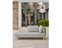 Salon de jardin d'angle IRUN 6 places en corde tissée et aluminium - GRIS