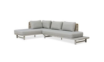 ensemble jardin d’angle confortable gris