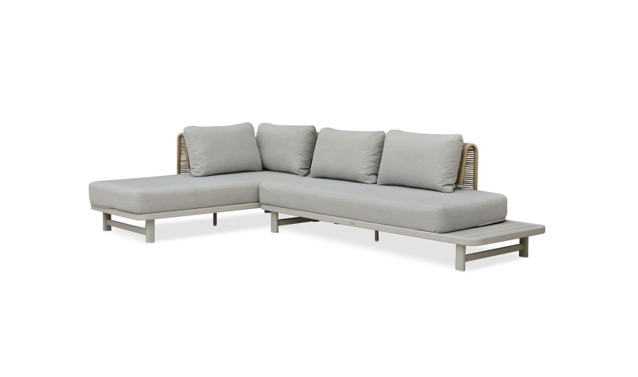 ensemble jardin d’angle confortable gris