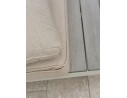 Salon de jardin d'angle OSAKA 5 places aluminium imitation bois gris et aluminium - BLANC