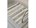 Salon de jardin d'angle OSAKA 5 places aluminium imitation bois gris et aluminium - BLANC