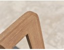 Salon bas de jardin DAVAO 5 places en aluminium imitation bois - ECRU
