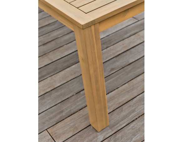Ensemble repas de jardin SULLANA (225x104 cm) 8 places en bois d'acacia - WOOD
