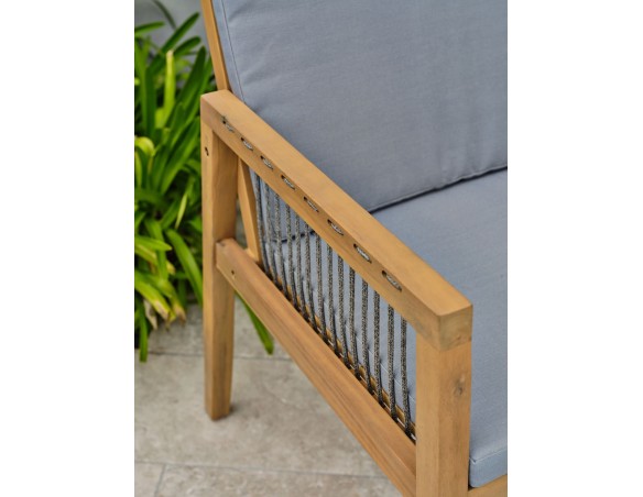 Ensemble repas de jardin SULLANA (225x104 cm) 8 places en bois d'acacia - WOOD