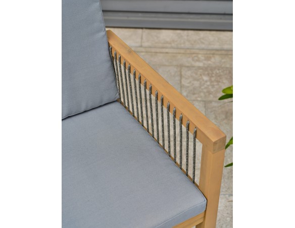 Ensemble repas de jardin SULLANA (225x104 cm) 8 places en bois d'acacia - WOOD