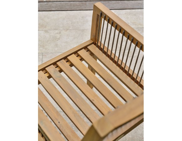 Ensemble repas de jardin SULLANA (225x104 cm) 8 places en bois d'acacia - WOOD