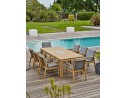 Ensemble repas de jardin SULLANA (225x104 cm) 8 places en bois d'acacia - WOOD