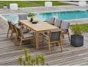 Ensemble repas de jardin SULLANA (225x104 cm) 8 places en bois d'acacia - WOOD
