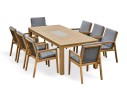 Ensemble repas de jardin SULLANA (225x104 cm) 8 places en bois d'acacia - WOOD