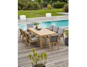 Ensemble repas de jardin SULLANA (225x104 cm) 8 places en bois d'acacia - WOOD