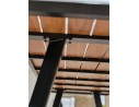 Table de jardin avec bancs TORONTO (220x184 cm) en teck et aluminium - GRIS ANTHRACITE