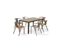 Ensemble repas boston 6 pl avec fauteuils diego panachés