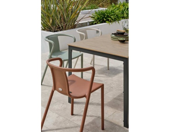Ensemble repas boston 6 pl avec fauteuils diego panachés