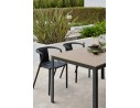 Ensemble repas boston 4 pl avec fauteuils diego noir