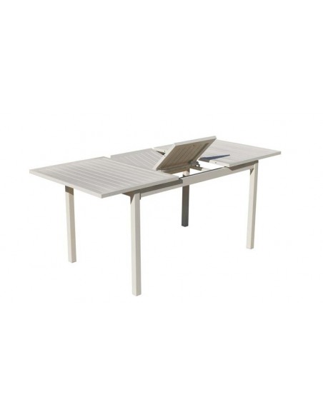 Table jardin blanche extensible