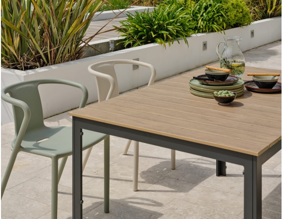 Ensemble repas boston 4 pl avec fauteuils diego panachés