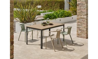 Ensemble repas boston 4 pl avec fauteuils diego panachés
