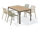 Ensemble repas Boston 4 pl avec fauteuils Tiago panachés