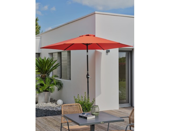 Parasol inclinable rond Ø270 cm en aluminium - Marbella