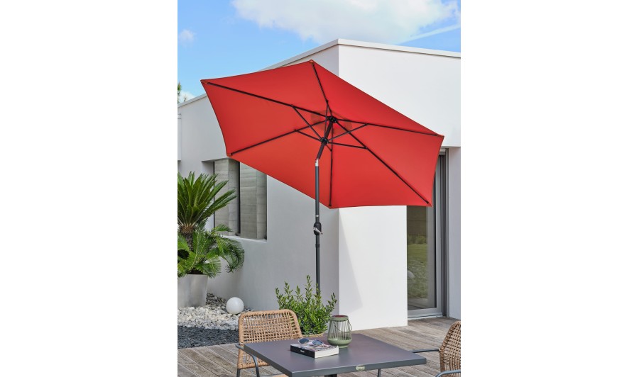 Parasol inclinable rond Ø270 cm en aluminium - Marbella Parasol inclinable rond Ø270 cm en aluminium - Marbella