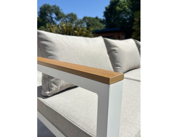 Ensemble repas de jardin MAJARI - BLANC