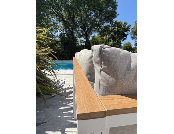 Ensemble repas de jardin MAJARI - BLANC