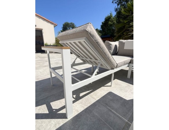 Ensemble repas de jardin MAJARI - BLANC