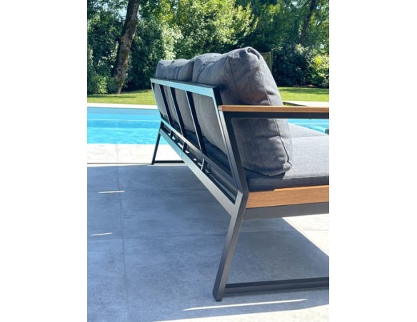 Salon de jardin bas TADEO - NOIR