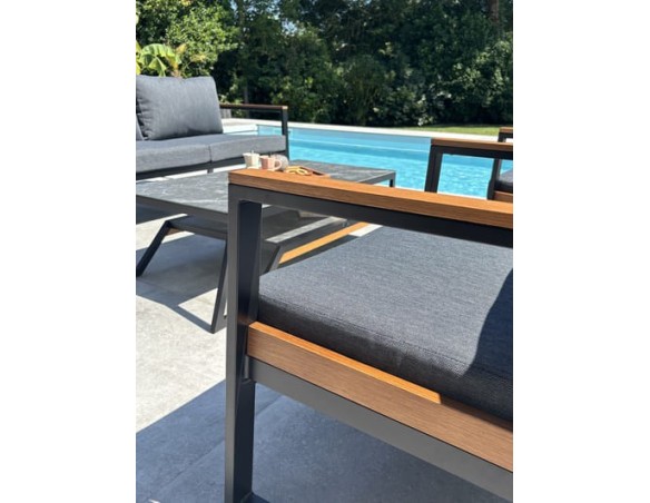 Salon de jardin bas TADEO - NOIR